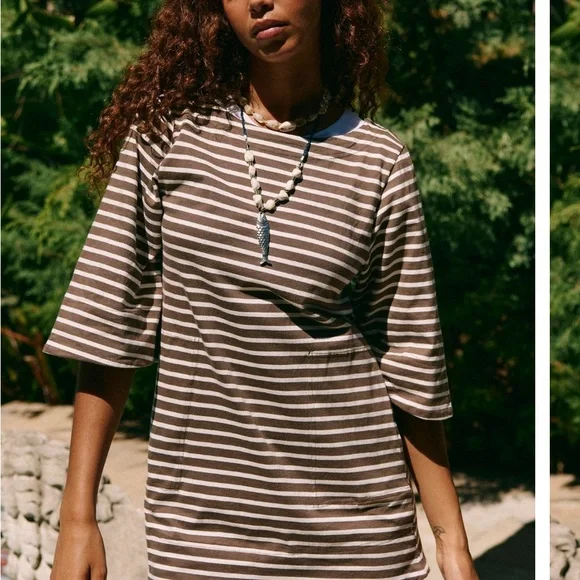 Free People Charlie red  and White Striped Mini Dress - Picture 2 of 3